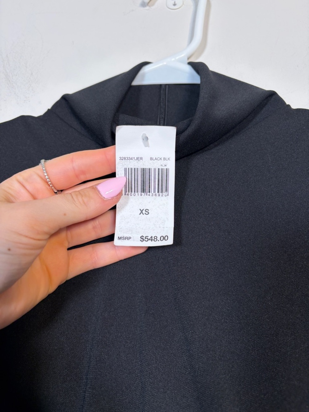 NWT Ronny Kobo Ronaldo Asymmetric Drape Dress in Black - XS - Picture 6 of 8